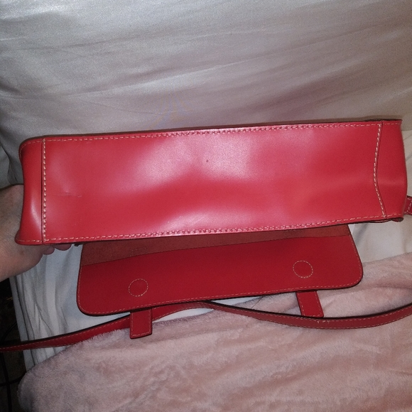 kate spade red satchel style smooth leather UNIQUE!!! - Picture 10 of 16